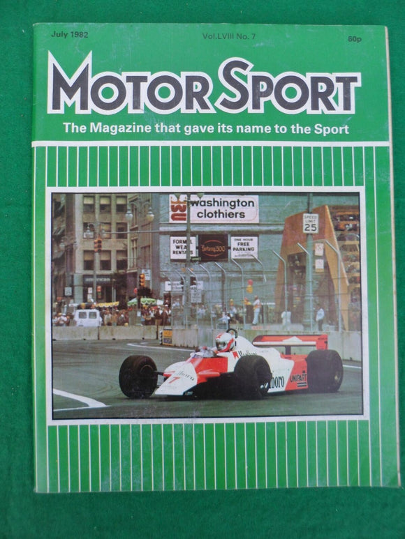 Motorsport Magazine - July 1982 - Contents shown in Photographs
