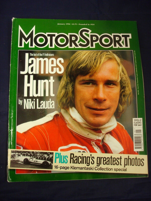 Motorsport Magazine - January 1998 - James Hunt by Niki Lauda