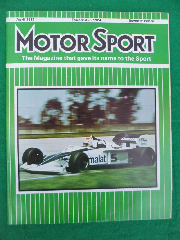 Motorsport Magazine - April 1983 - Contents shown in Photographs