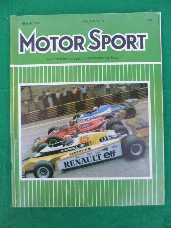 Motorsport Magazine - March 1980 - Contents shown in photographs