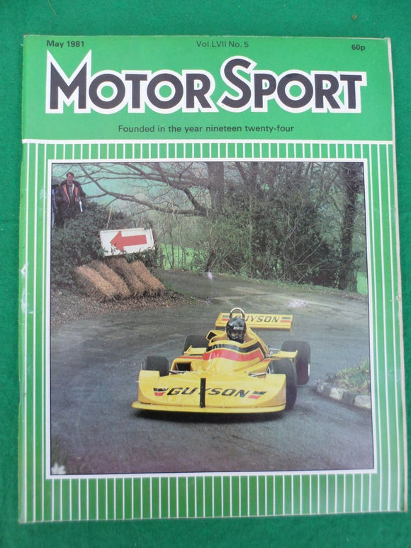 Motorsport Magazine - May 1981 - Contents shown in Photographs