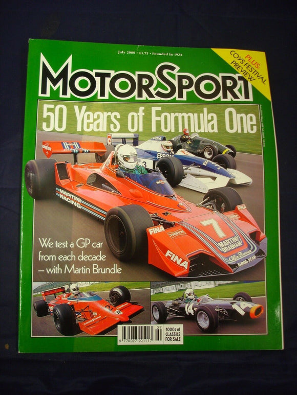 Motorsport Magazine - July 2000 - 50 years of Formula One F1