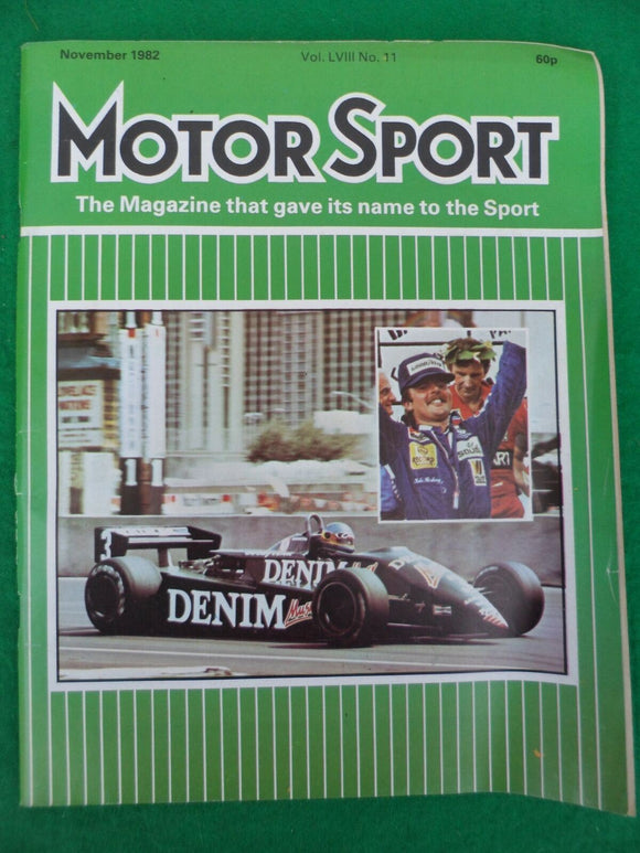 Motorsport Magazine - November 1982 - Contents shown in Photographs