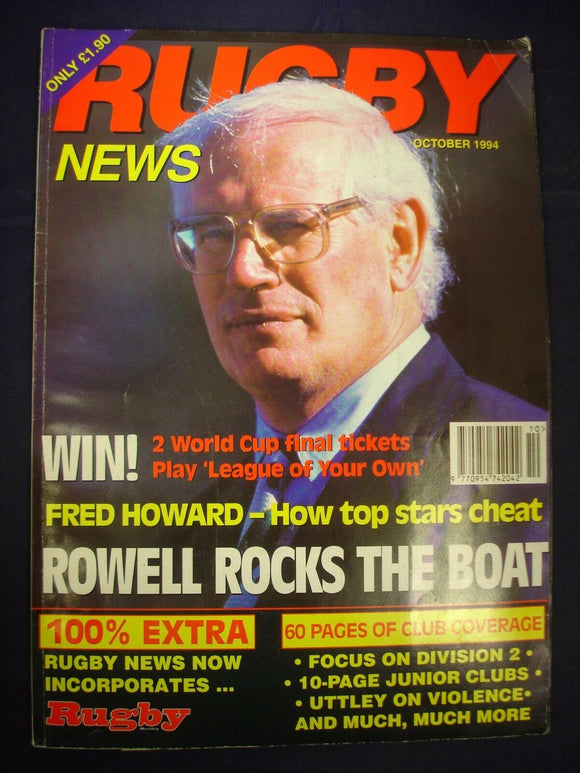 Rugby News magazine  - October 1994