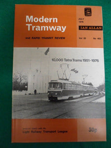 Modern Tramway Magazine - July 1976 - Contents shown in photographs