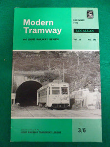 Modern Tramway Magazine - December 1970 - Contents shown in photographs