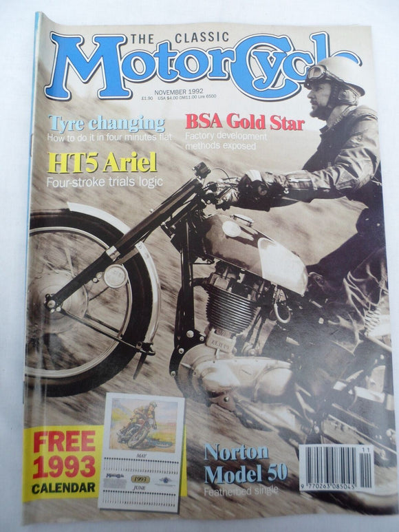 The Classic Motorcycle - Nov 1992 - Gold Star - HT 5 Ariel - Norton Model T50