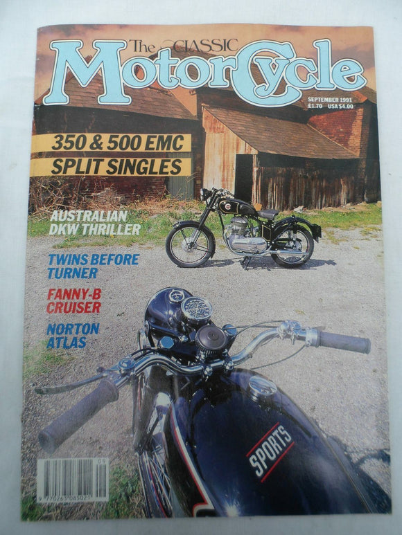 The Classic Motorcycle - Sep 1991 - 350 500 EMC - Fanny B cruiser - Norton Atlas