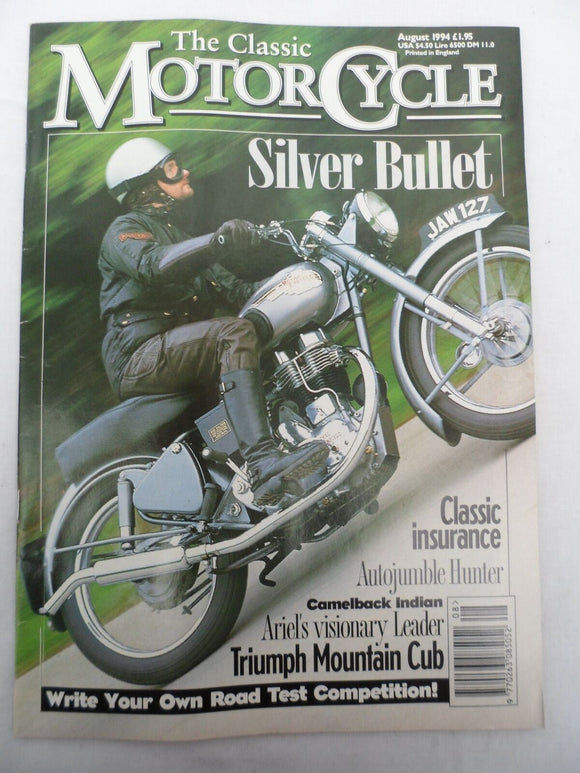 The Classic Motorcycle - Aug 1994 - Silver Bullet - Ariel - Triumph