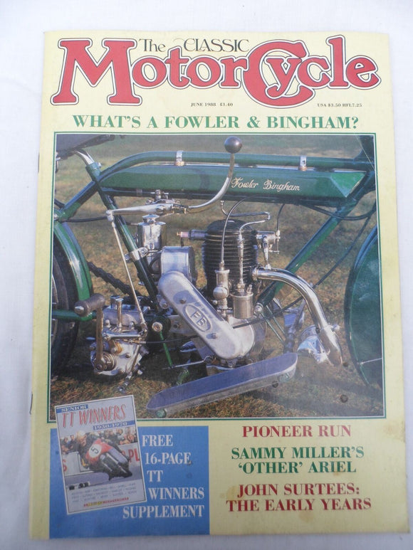 The Classic Motorcycle - June 1988 - Fowler and Bingham - Ariel