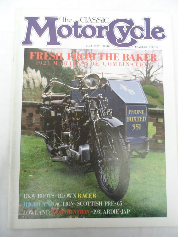 The Classic Motorcycle - July 1987 - Martinsyde - DKW - JAP