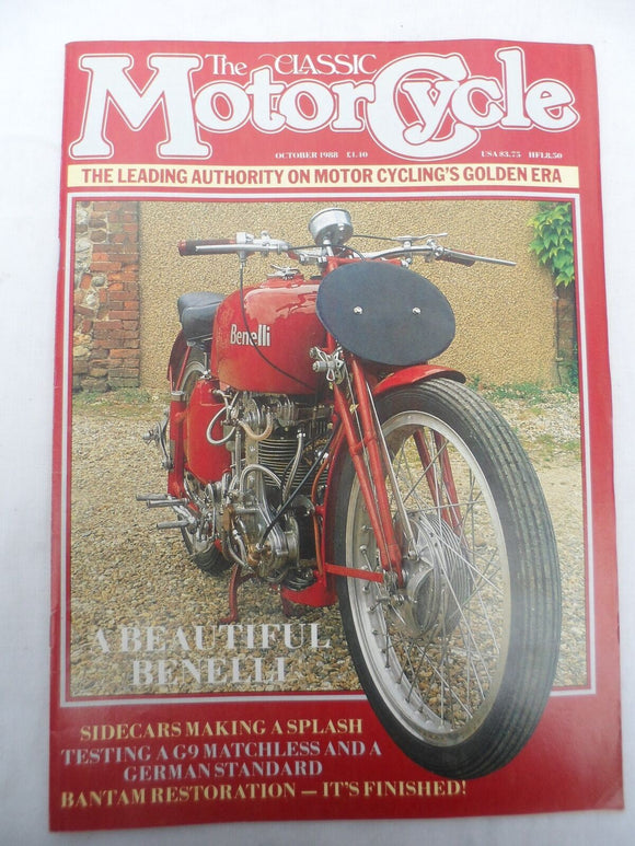 The Classic Motorcycle - Oct 1988 - Benelli - Matchless G9 - Bantam