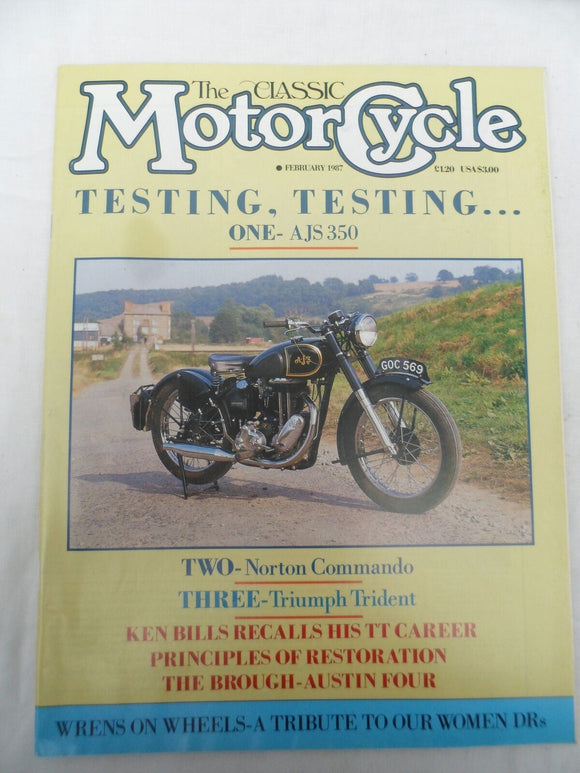 The Classic Motorcycle - Feb 1987 - Triumph - Norton Commando - AJS 350