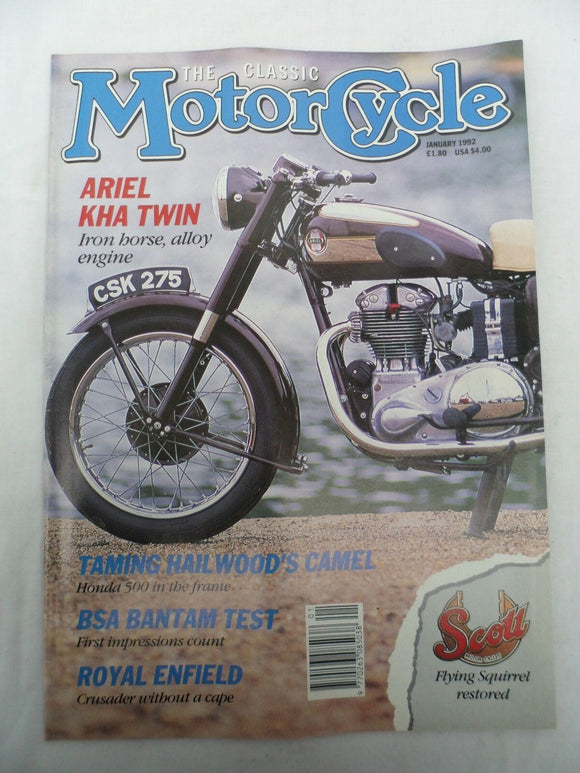 The Classic Motorcycle - Jan 1992 - Ariel KHA Twin - BSA Bantam
