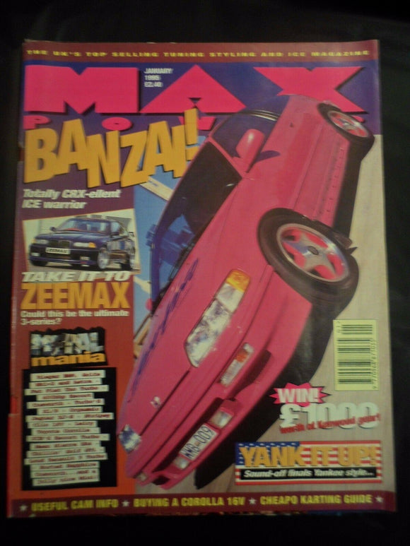 Max Power - January 1995 - CRX - Zeemax 3 series BMW