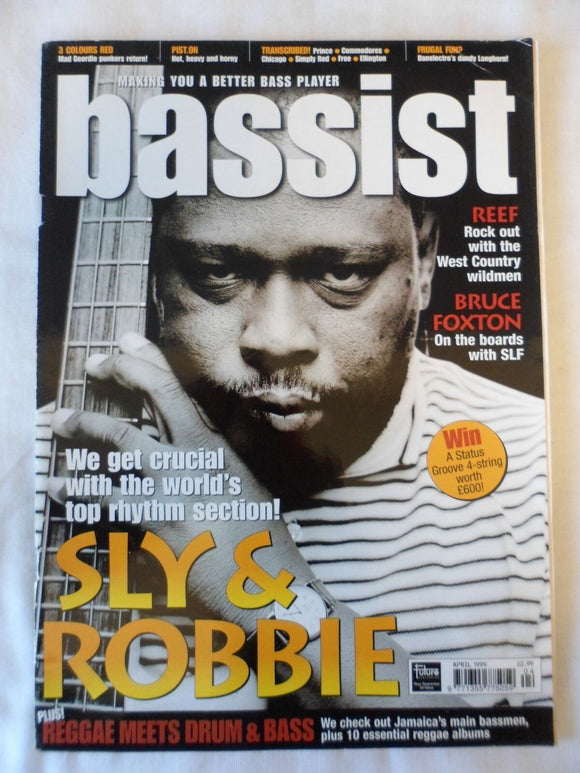 Bassist Bass Guitar Magazine - April 1999 - Sly and Robbie