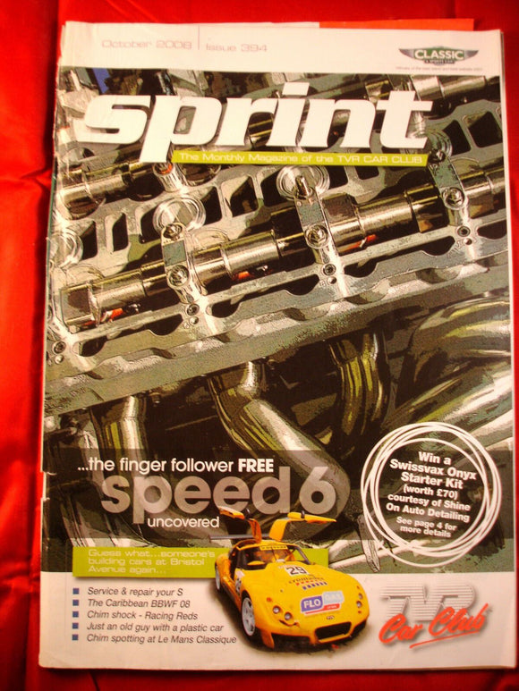 TVR Owners Club Sprint Magazine issue 394 - October 2008 -