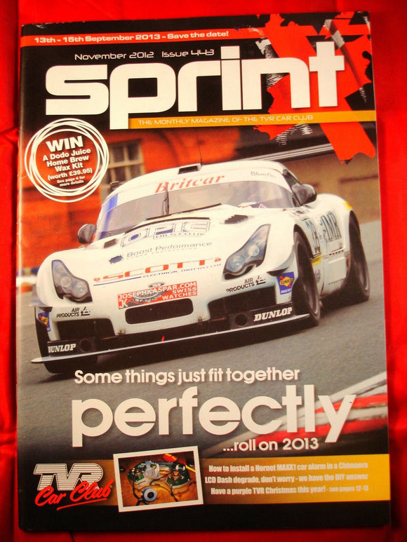TVR Owners Club Sprint Magazine issue 443 - November 2012