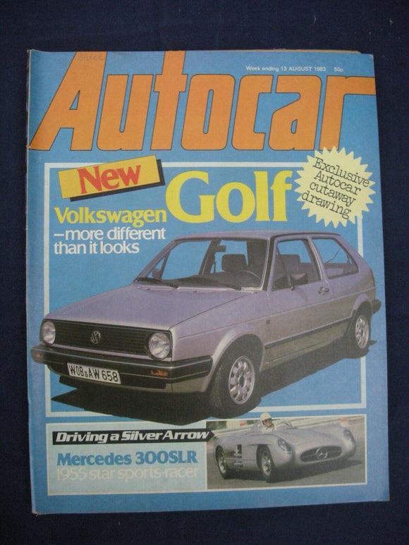 Autocar - w/e 13 August 1983 - VW Golf - Mercedes 300SLR