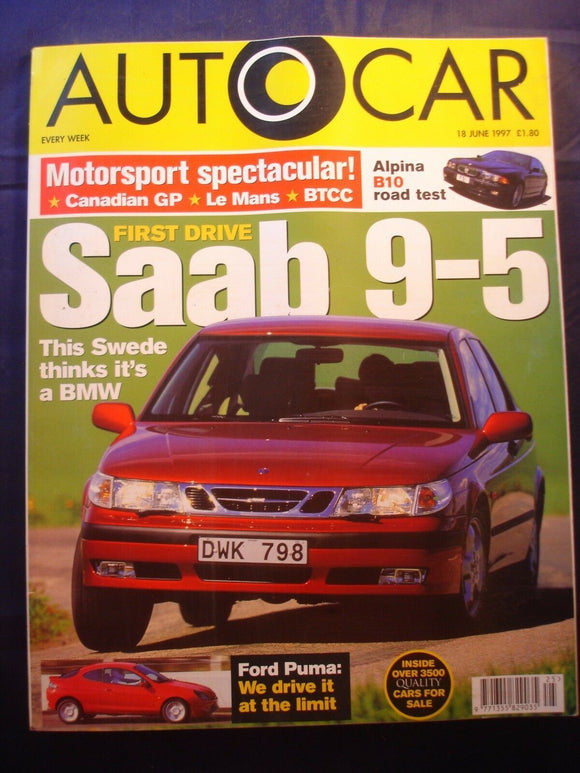 Autocar - 18th June 1997 - Alpina B10 - Saab 9 5