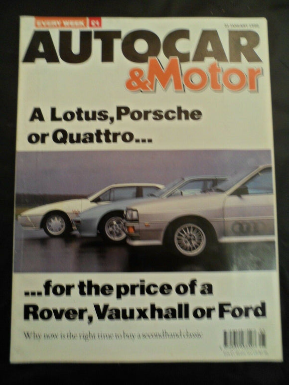 Autocar - 31 January 1990 - Lotus - Porsche - Quattro