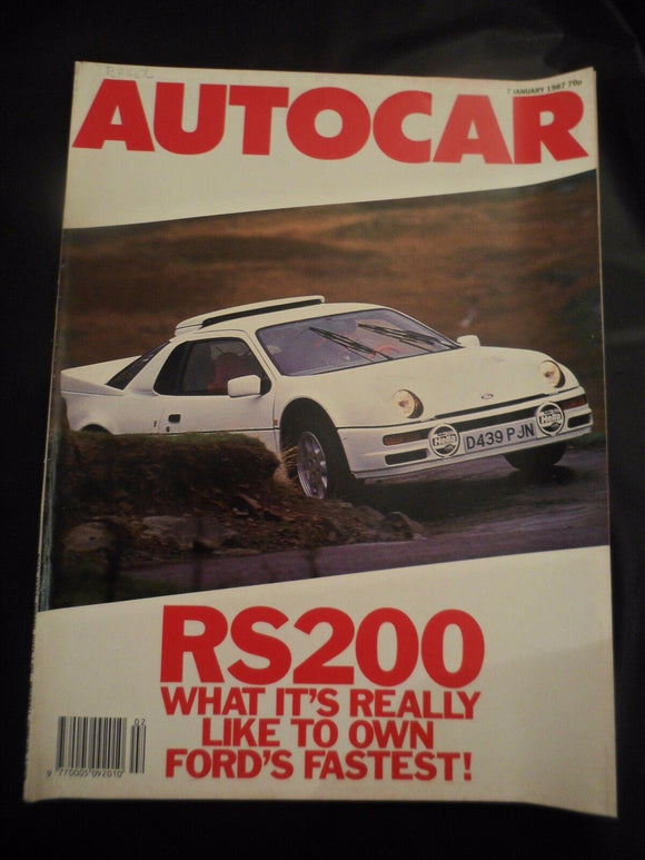 Autocar - w/e 7 January 1987 -  RS200