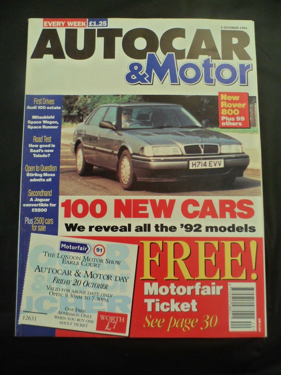 Autocar - 2 October 1991 - Seat Toledo 2.0 GTI - Convertible XJ6