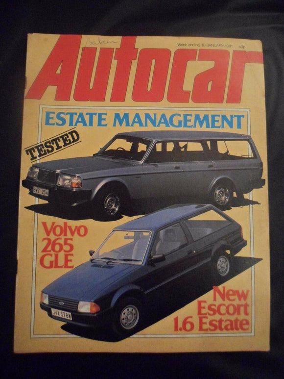 Autocar - w/e 10 January 1981 - Volvo 265 - Escort Estate - Elva