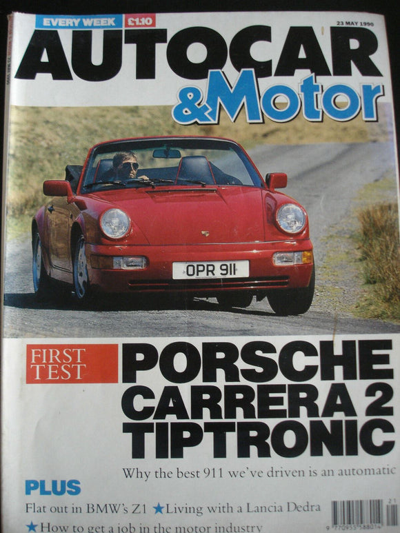 Autocar magazine May 1990 Porsche 911 carrera 2 tiptronic, Z1