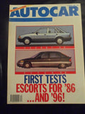 Autocar - w/e 19 March 1986 - Escort - Zagato - Audi 90