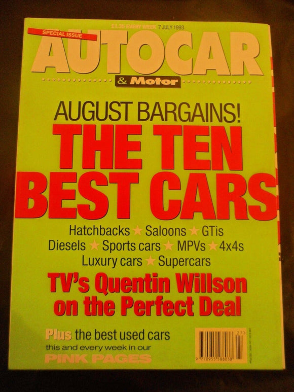Autocar - 7 July 1993 - Volvo 850 2.0 - Ten best cars