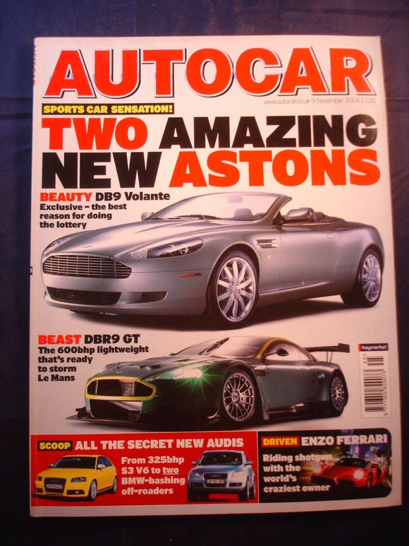 Autocar - 9th November 2004 - Aston Martin - Ferrari Enzo - Audi
