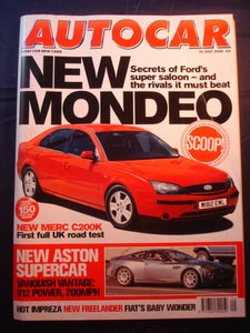 Autocar - 19th July 2000 - Mondeo - C200K - Aston Vanquish Vantage - Impreza