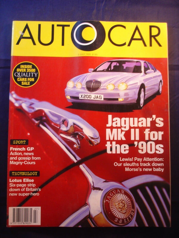 Autocar - 3rd July 1996 - Jaguar S class - Lotus Elise