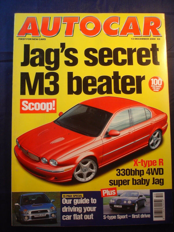 Autocar - 13th December  2000 - Jaguar X Type R - S type sport - flat out