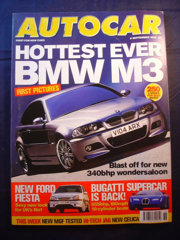 Autocar - 8th September 1999 - BMW M3 - Bugatti