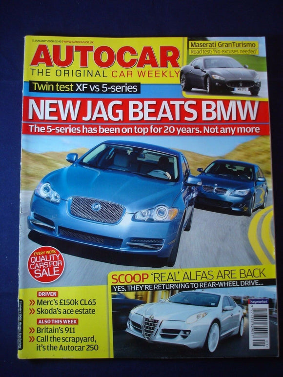 Autocar -2nd January 2008 - Jaguar - Maserati - Merc CL65