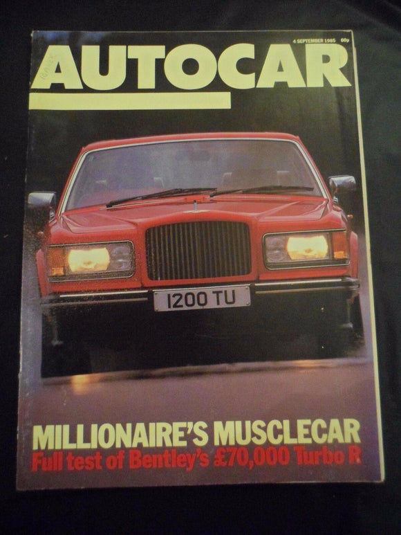 Autocar - w/e 4 September 1985 - Bentley Turbo R