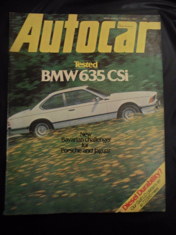 Autocar - w/e 7 August 1982 - BMW 635CSi