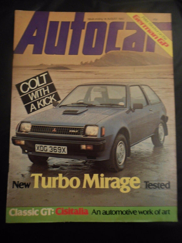 Autocar - w/e 14 August 1982 - Cisitalia - Colt Turbo Mirage