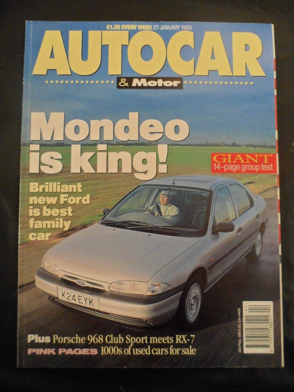 Autocar - 27 January 1993 - Prelude 2.2 - Porsche 968 - RX 7 - Mondeo