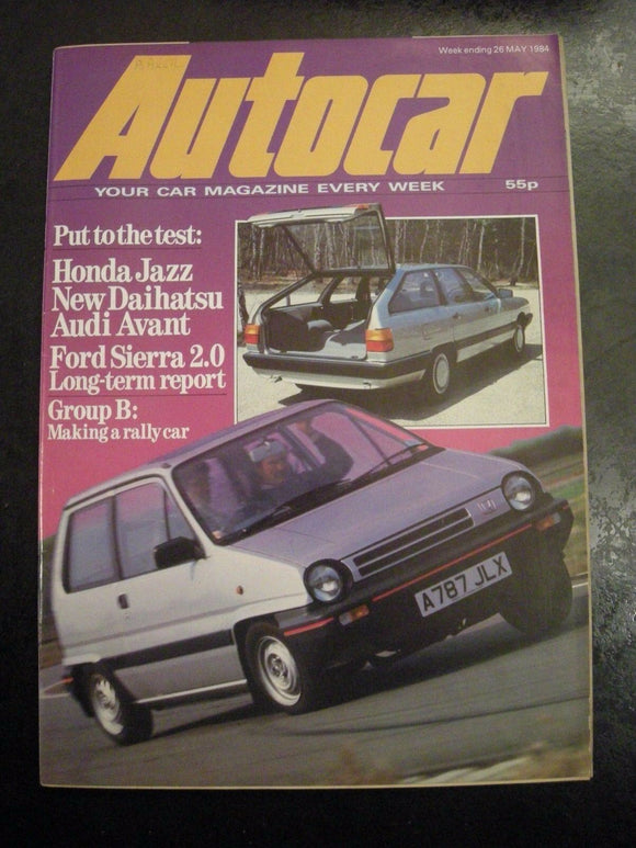 Autocar - w/e 26 May 1984 - Honda Jazz - Audi Avant - Sierra 2.0
