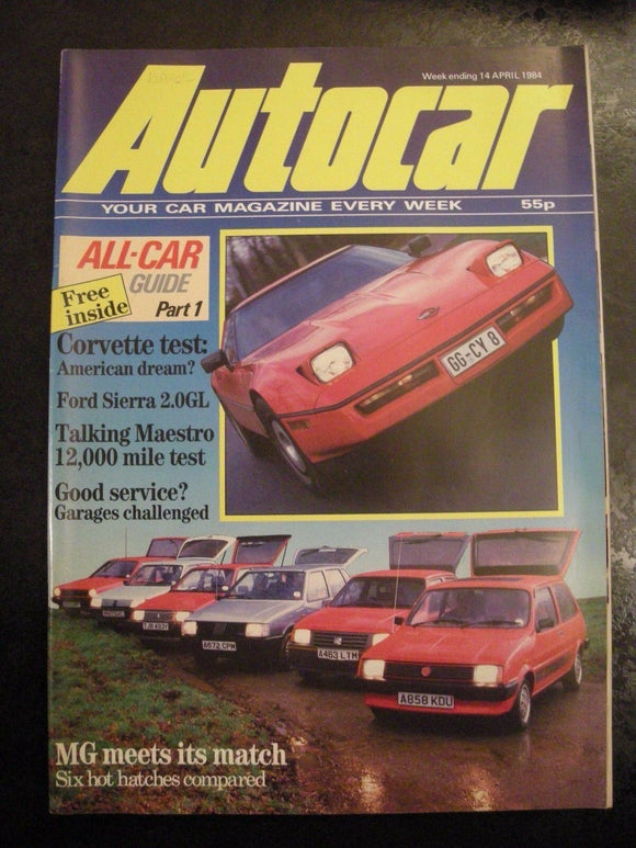 Autocar - w/e 14 April 1984 - Corvette - Hot Hatches