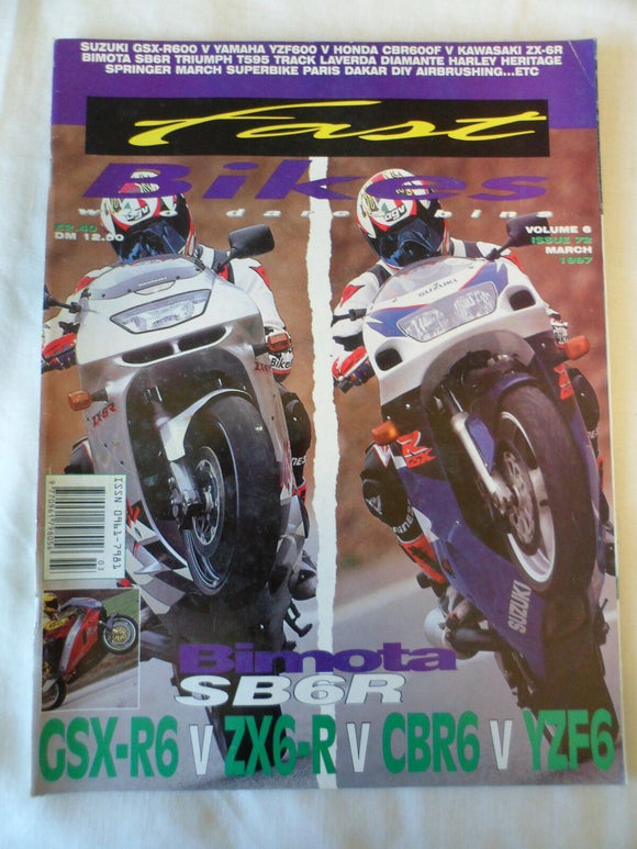Fast Bikes - March 1997 - GSX R6 - ZX 6R - CBR6 - SB6R - YZF6