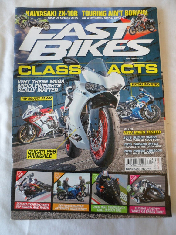 Fast Bikes - May 2016 - Ducati 959 Panigale - MV F3 - GSXR 750