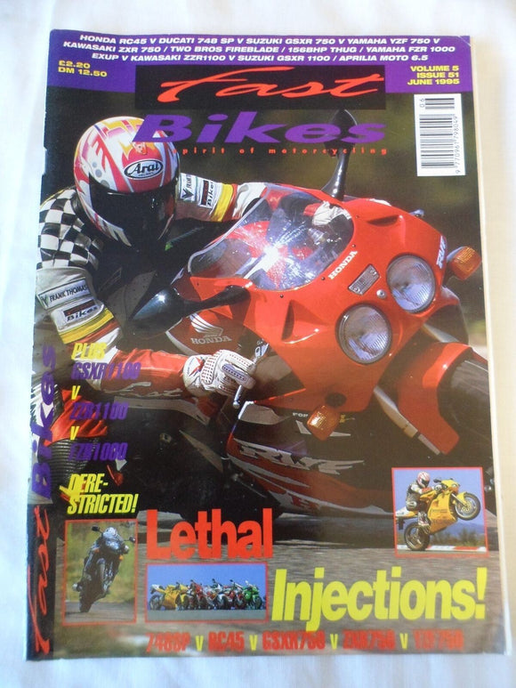 Fast Bikes - June 1995 - 748SP - RC45 - GSXR 750