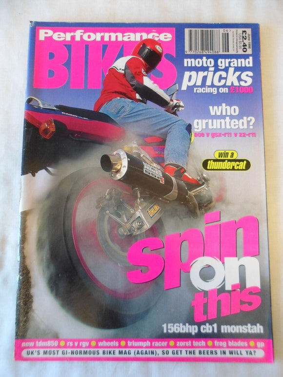 Performance Bikes - June 1996 - CB1 - Ace - GSX R11 - ZZ R11