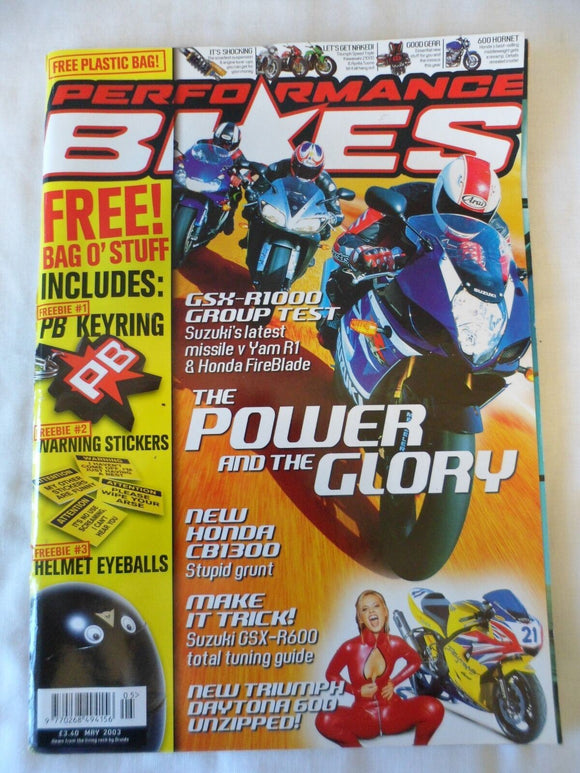 Performance Bikes - May 2003 - GSX R1000 group test