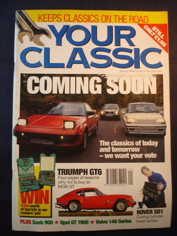 Your Classic - January 1994 - Triumph GT6 - SDI - Saab 900
