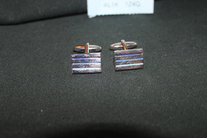 Cufflinks - Silver coloured with blue detail  - 593